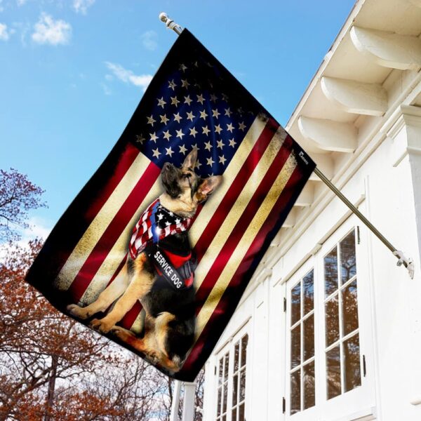 German Shepherd Service Dog: American Flag PSL187F - Image 2