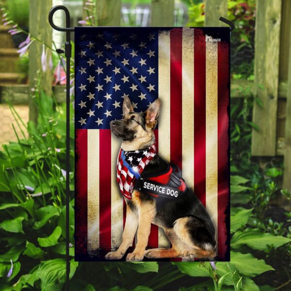 German Shepherd Service Dog: American Flag PSL187F - Image 7