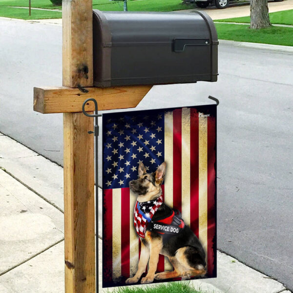 German Shepherd Service Dog: American Flag PSL187F - Image 9