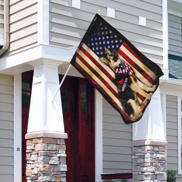 German Shepherd Service Dog: American Flag PSL187F - Image 4