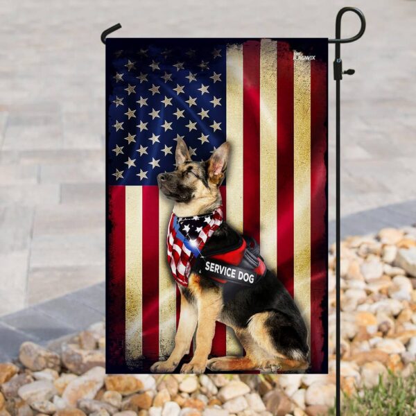 German Shepherd Service Dog: American Flag PSL187F - Image 8