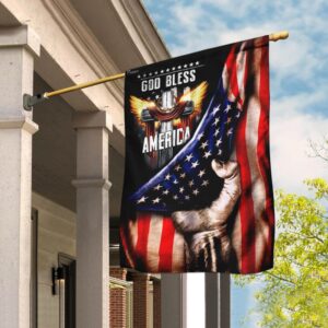 God Bless America. Christian Cross Flag THB2037F