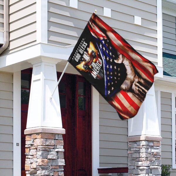 God Bless America. Christian Cross Flag THB2037F - Image 4