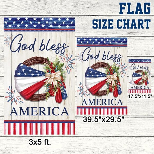 Patriotic 4th of July Wreath: God Bless America Flag - Image 7