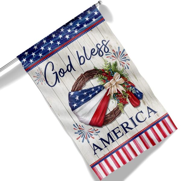 Patriotic 4th of July Wreath: God Bless America Flag - Image 6