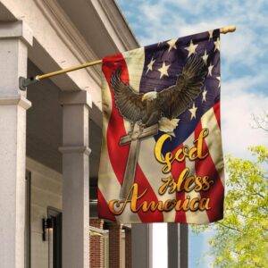 God Bless America Eagle Flag: Patriotic TLP09F