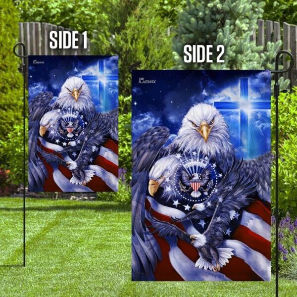 Patriotic Eagle Garden Flag: God Bless America - Image 3