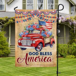 God Bless America Red Truck 4th of July T-Shirt