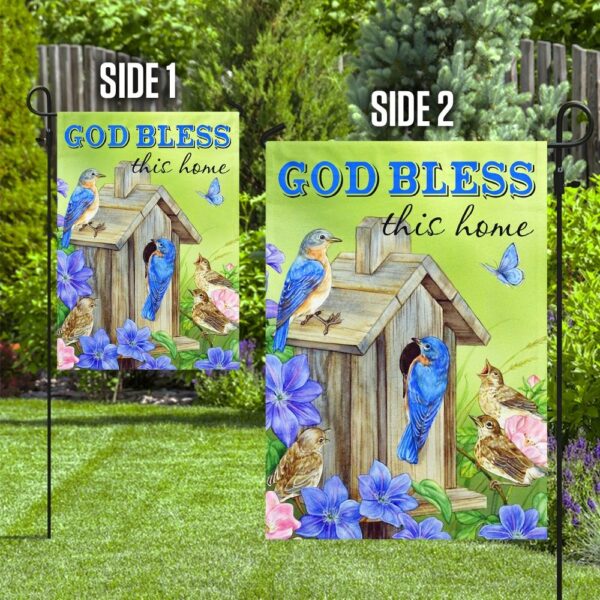 God Bless This Home Flag: QNN09F - Patriotic Home Decor - Image 2