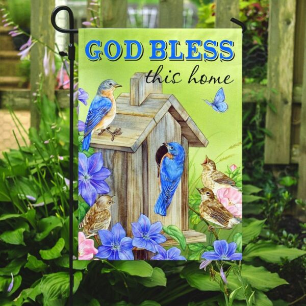 God Bless This Home Flag: QNN09F - Patriotic Home Decor - Image 5