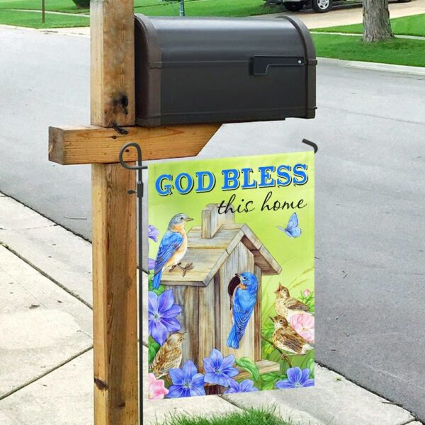 God Bless This Home Flag: QNN09F - Patriotic Home Decor - Image 3
