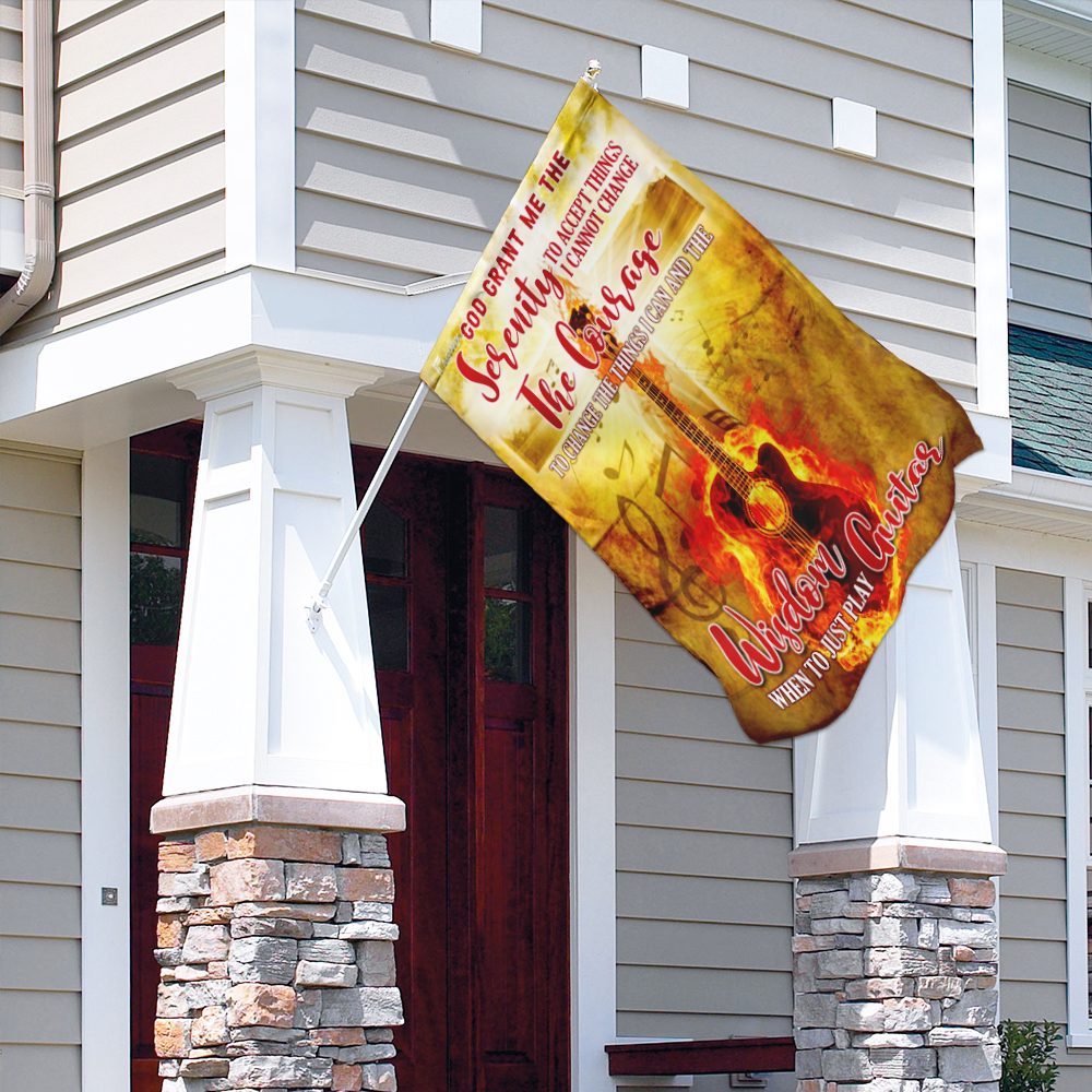 God Grant Me Serenity Guitar Flag DBX1480: Peaceful Playing Decor - Image 4