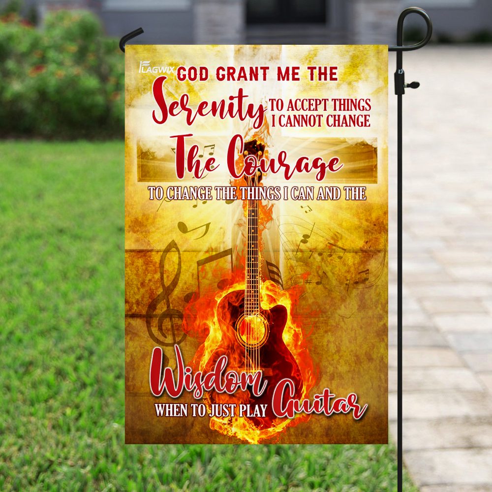 God Grant Me Serenity Guitar Flag DBX1480: Peaceful Playing Decor - Image 6