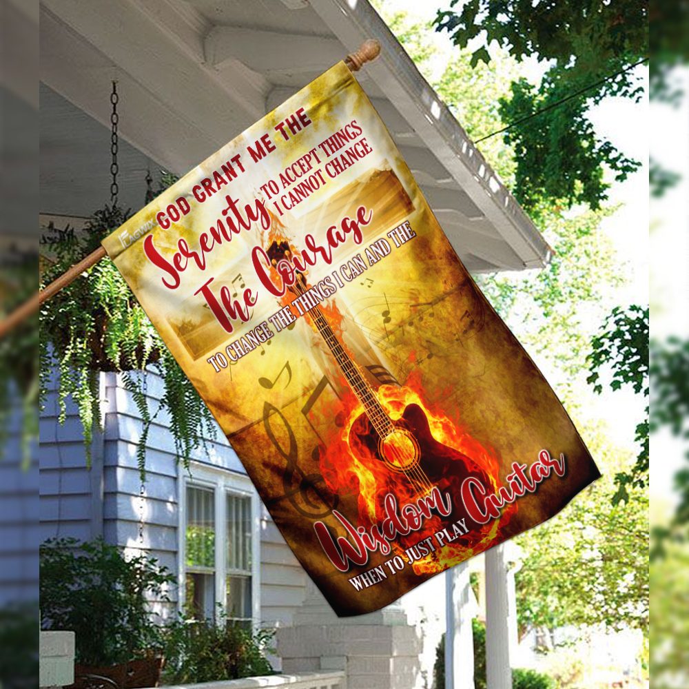 God Grant Me Serenity Guitar Flag DBX1480: Peaceful Playing Decor - Image 3