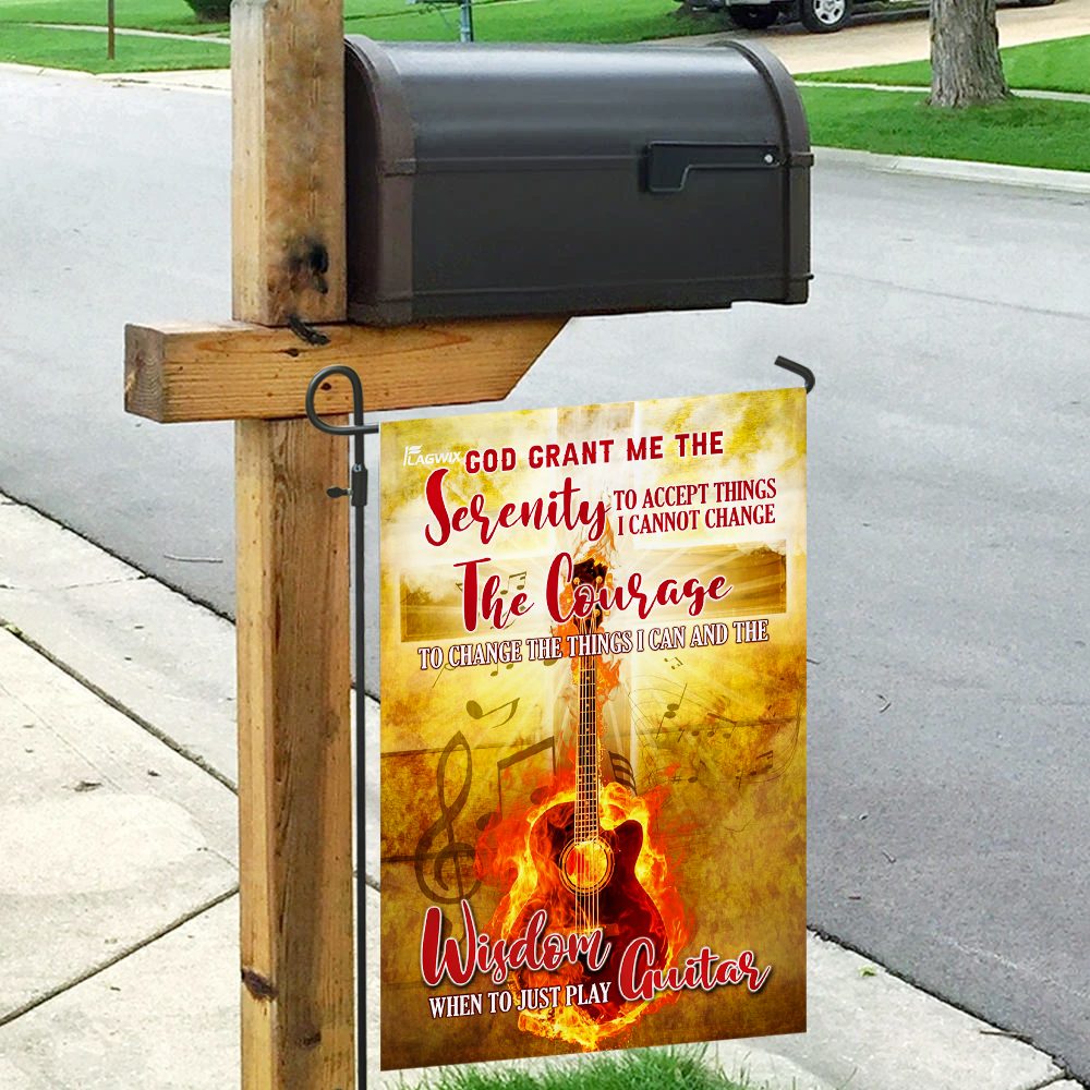 God Grant Me Serenity Guitar Flag DBX1480: Peaceful Playing Decor - Image 9