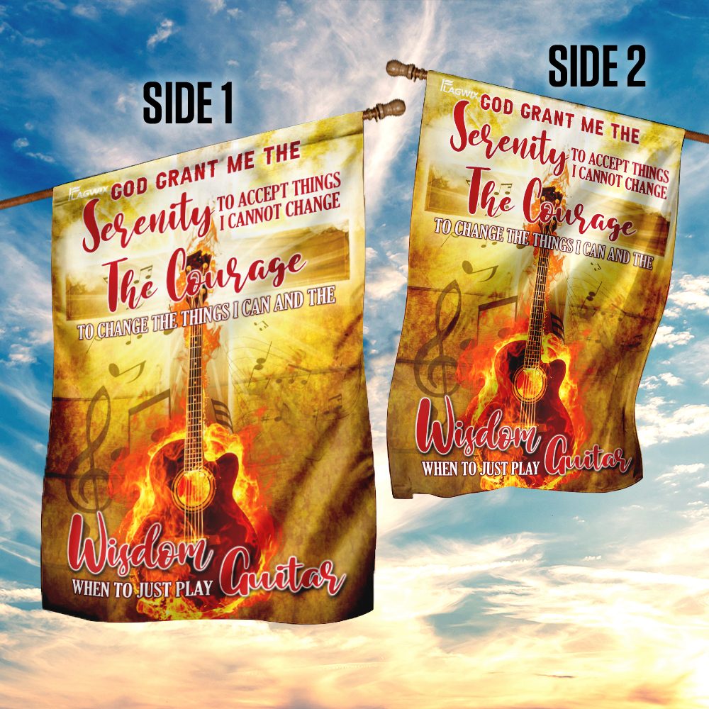 God Grant Me Serenity Guitar Flag DBX1480: Peaceful Playing Decor - Image 5