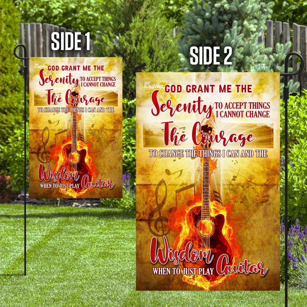 God Grant Me Serenity Guitar Flag DBX1480: Peaceful Playing Decor - Image 10