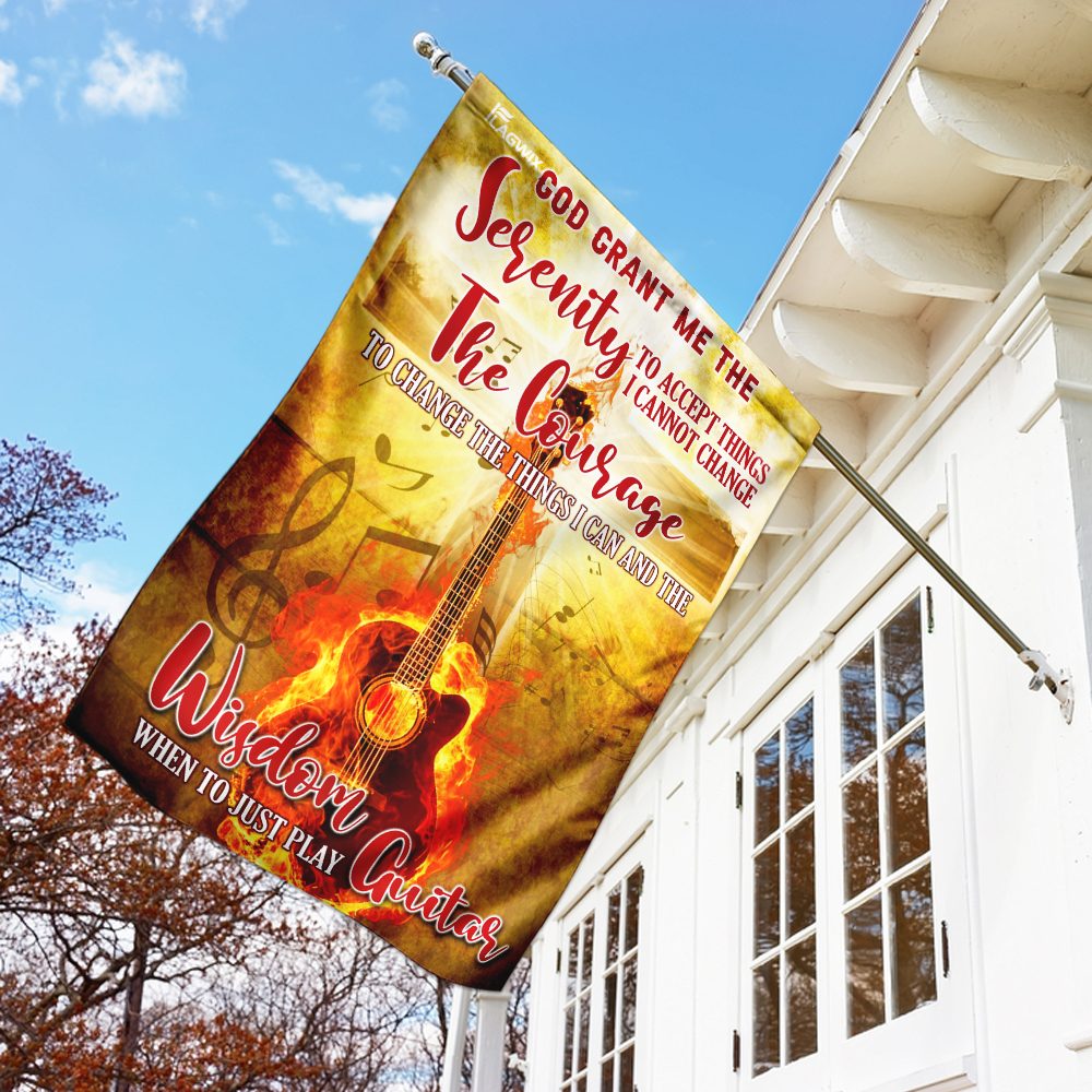 God Grant Me Serenity Guitar Flag DBX1480: Peaceful Playing Decor - Image 2