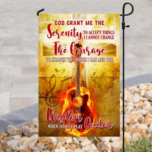 God Grant Me Serenity Guitar Flag DBX1480: Peaceful Playing Decor - Image 8