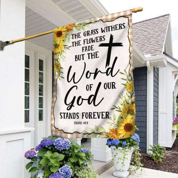 God Stands Forever Christian Sunflower Flag - Image 2