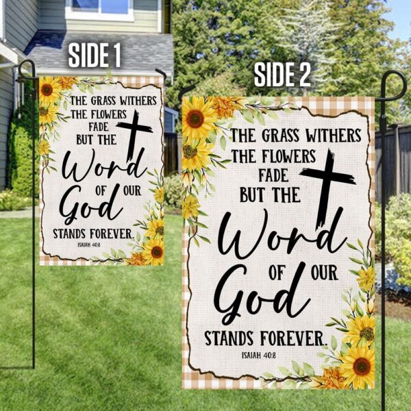 God Stands Forever Christian Sunflower Flag - Image 5
