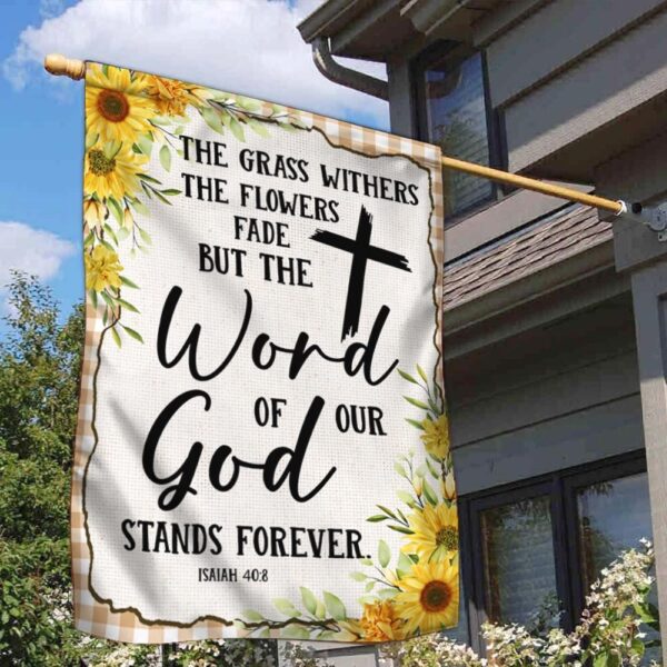 God Stands Forever Christian Sunflower Flag - Image 3