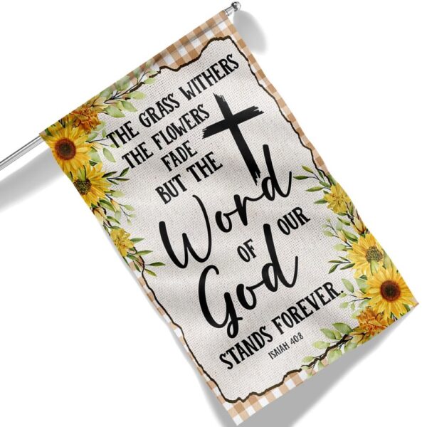 God Stands Forever Christian Sunflower Flag - Image 6
