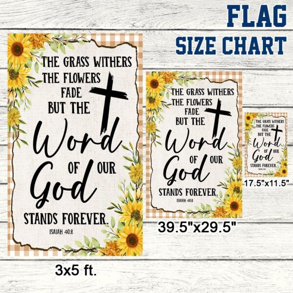 God Stands Forever Christian Sunflower Flag - Image 7