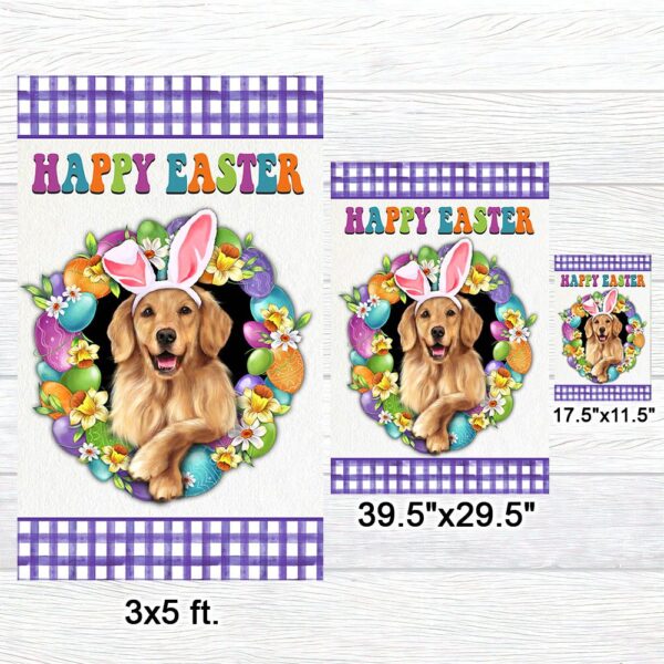 Golden Retriever Easter Flag: Happy Easter Dog Banner TQN985Fv1 - Image 7