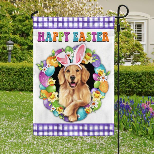Golden Retriever Easter Flag: Happy Easter Dog Banner TQN985Fv1 - Image 3