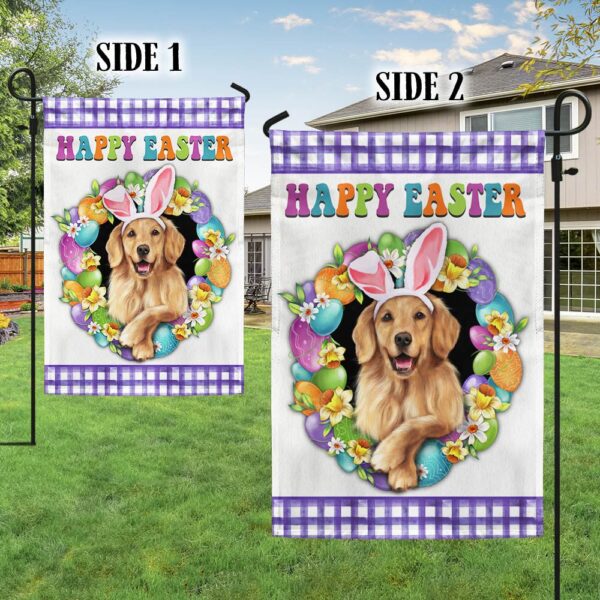 Golden Retriever Easter Flag: Happy Easter Dog Banner TQN985Fv1 - Image 5