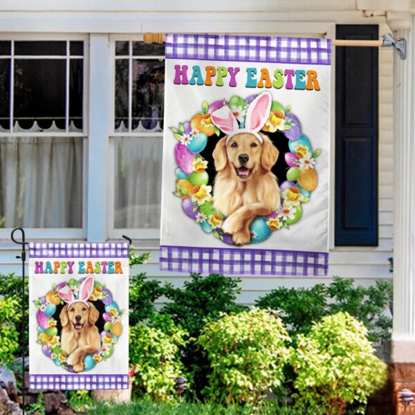 Golden Retriever Easter Flag: Happy Easter Dog Banner TQN985Fv1 - Image 4