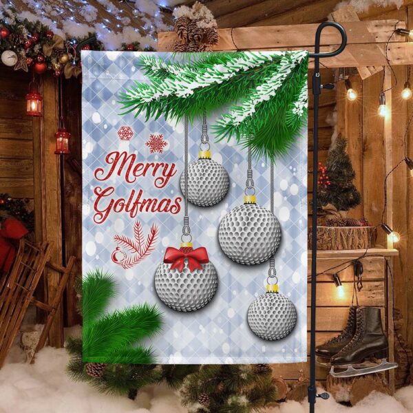 Merry Golfmas Golf Flag: Christmas Golf Decor LNT834F - Image 3