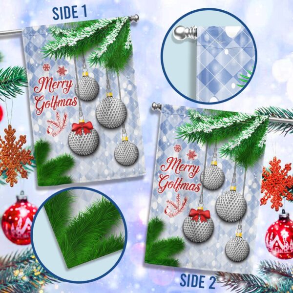 Merry Golfmas Golf Flag: Christmas Golf Decor LNT834F - Image 2
