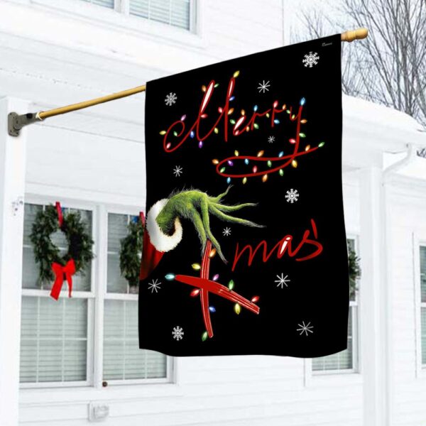 Grinch Christmas Flag: Merry Xmas LNT818F - Festive Holiday Decor