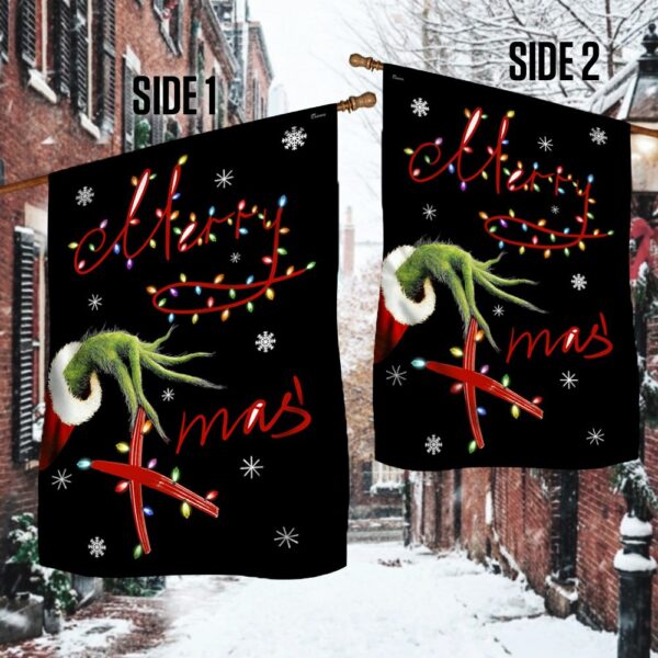 Grinch Christmas Flag: Merry Xmas LNT818F - Festive Holiday Decor - Image 9