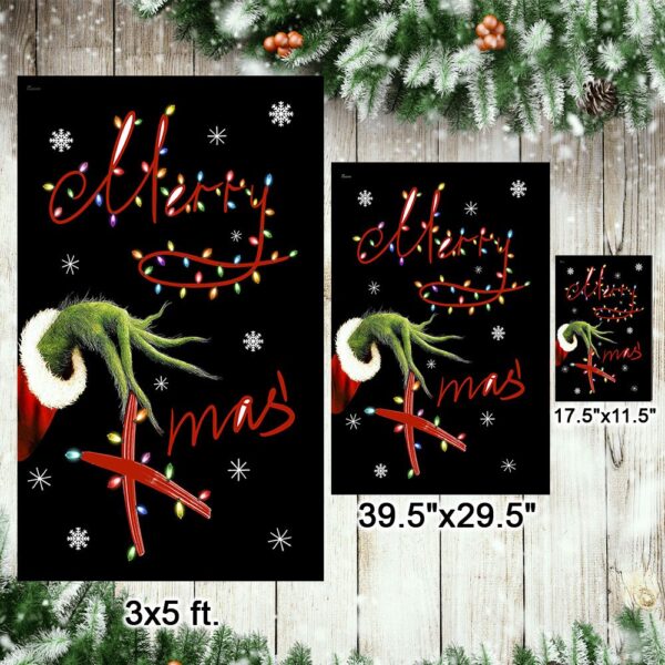 Grinch Christmas Flag: Merry Xmas LNT818F - Festive Holiday Decor - Image 14