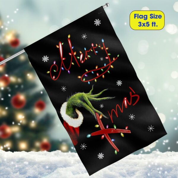 Grinch Christmas Flag: Merry Xmas LNT818F - Festive Holiday Decor - Image 6