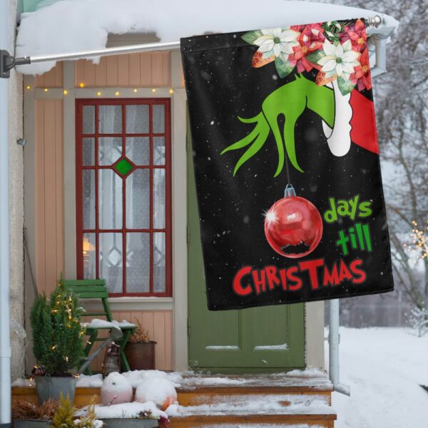 Grinch Christmas Countdown Flag: Days Till Christmas