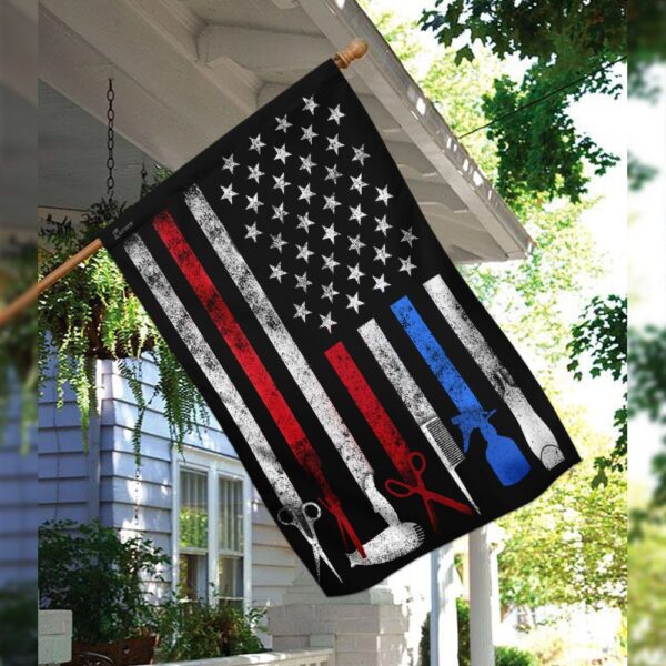 American Flag Barber & Hair Stylist Cape - THN2128F - Image 3