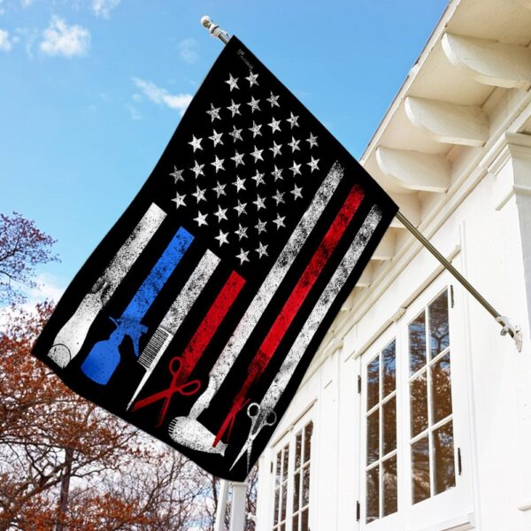 American Flag Barber & Hair Stylist Cape - THN2128F - Image 2