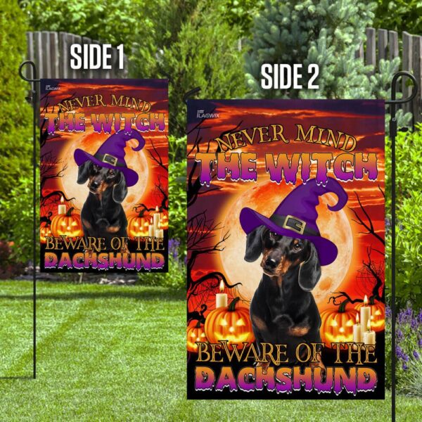 Beware! Dachshund Halloween Flag - Image 8