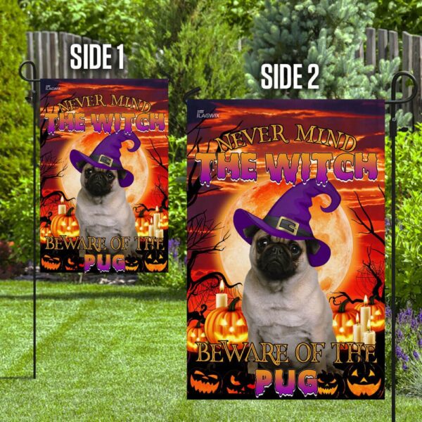 Beware! Halloween Pug Flag - Spooky & Cute Decor - Image 8