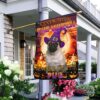 Beware! Halloween Pug Flag - Spooky & Cute Decor