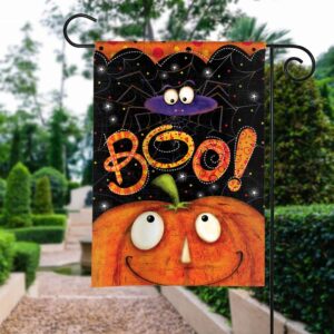Halloween Boo Garden Flag: Spooky Seasonal Outdoor Decor