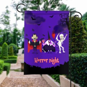 Halloween Horror Night Garden Flag: Spooky Yard Decoration