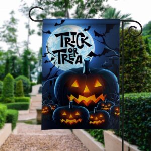 Halloween Trick or Treat Garden Flag: Spooky Night Decor