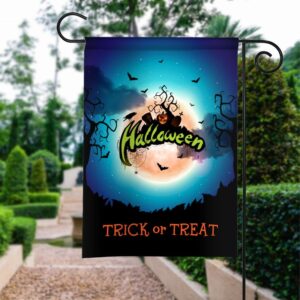Spooky Halloween Trick-or-Treat Garden Flag