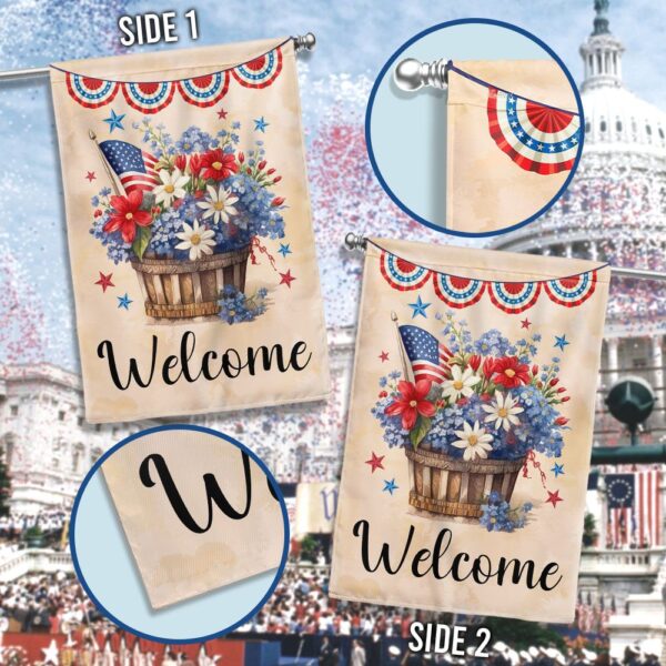 Patriotic 4th of July Flowers & Flag Bouquet - TQN1288F - Image 3