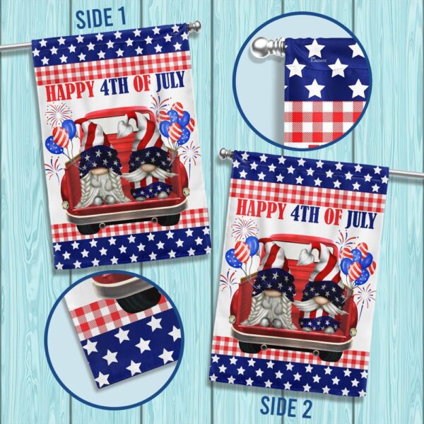 Patriotic Gnome Truck Flag: Happy 4th of July Decor - Image 4